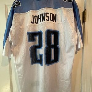 Reebok Light Blue and White NFL Equipment Jersey
